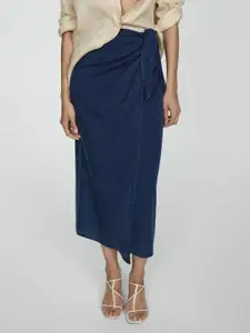 MANGO Cross-Over Tie-Up Sarong Style Skirt