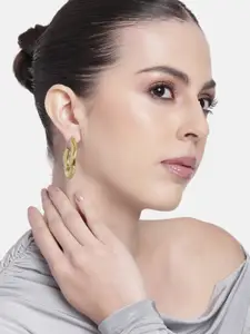 Estele Gold Plated Modern Fashionable & Fancy Demifine Half Hoop Earrings