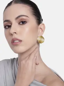 Estele Gold Plated Stylish Luxe Inspired Demifine Stud Earrings