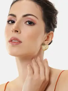 Estele Gold-Plated Heart Shaped Studs
