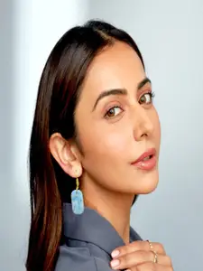 AccessHer Geometric Ceramic Drop Earrings