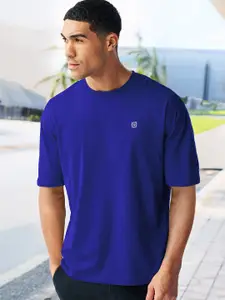 Urbano Fashion Men's Solid Round Neck Oversized Half Sleeve Cotton T-Shirt