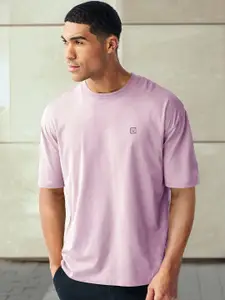 Urbano Fashion Men Solid Round Neck Half Sleeve Cotton Oversized T Shirt