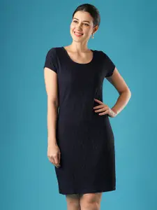 Globus Round Neck Short Sleeves Sheath Dress