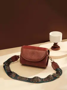 Diva Dale PU Structured Satchel with Applique