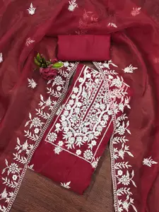 KIMISHA Floral Embroidered Unstitched Dress Material