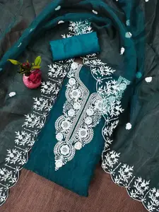 KIMISHA Floral Embroidered Unstitched Dress Material