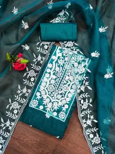 KIMISHA Floral Embroidered Unstitched Dress Material