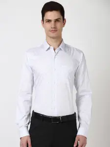 Peter England Men Slim Fit Opaque Printed Formal Shirt