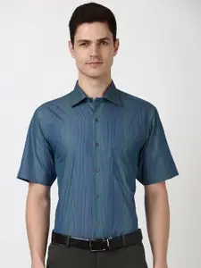 Peter England Men Slim Fit Opaque Striped Formal Shirt