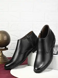 Provogue Men Leather Formal Slip-Ons With Zip