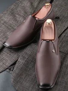 Provogue Men Leather Formal Slip-Ons