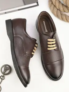 Provogue Men Woven Design Round Toe Formal Derbys