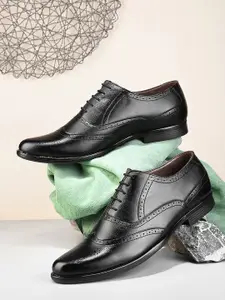 Provogue Men Round Toe Formal Brogues