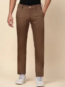 Allen Solly Men Slim Fit Mid-Rise Cotton Chinos Flat-Front Trousers
