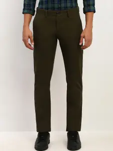 Allen Solly Men Slim Fit Mid-Rise Flat-Front Chinos Trousers