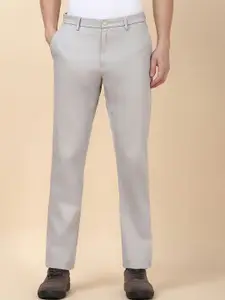 Allen Solly Men Regular Fit Mid-Rise Flat-Front Trousers