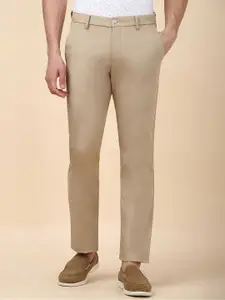 Allen Solly Men Regular Fit Mid-Rise Flat-Front Trousers