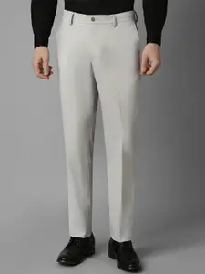 Louis Philippe Men Slim Fit Mid Rise Flat Front Formal Trousers