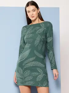 Chemistry Floral Print Bow Detail Bodycon Mini Dress