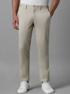 Louis Philippe Sport Men Textured Slim Fit Mid-Rise Flat Front Trousers