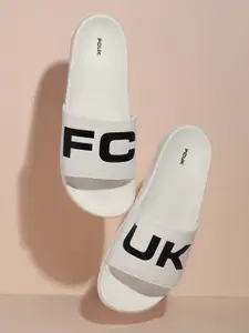 FCUK Men Brand Logo Print Sliders