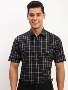 Allen Solly Men Slim Fit Grid Tattersall Checks Opaque Checked Formal Shirt