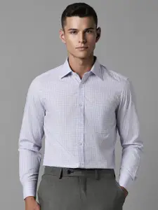 Louis Philippe Men Pure Cotton Spread Collar Opaque Checked Formal Shirt