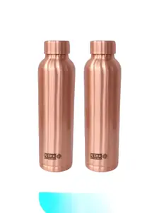USHA SHRIRAM Copper Toned 2 Pieces Copper Water Bottle 950ml