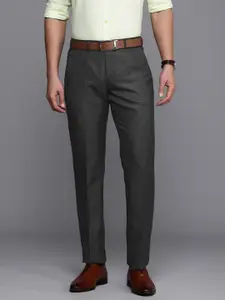 Raymond Men Checked Slim Fit Formal Trousers