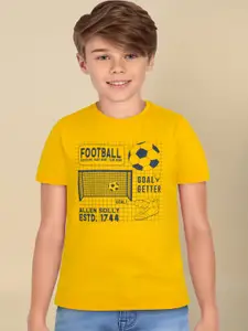 Allen Solly Junior Boys Typography Printed Applique T-shirt
