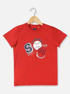 Allen Solly Junior Boys Printed Applique T-shirt