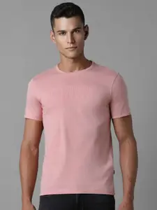 Louis Philippe Jeans Men Solid Round Neck Cotton Slim Fit T-Shirt