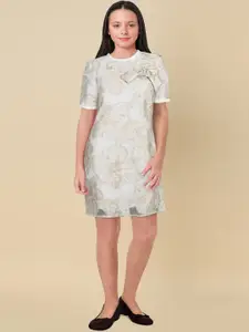 Allen Solly Junior Girls Self Design A-Line Dress