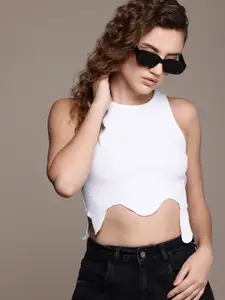 Roadster The Lifestyle Co. Round Neck Crop Fitted Top