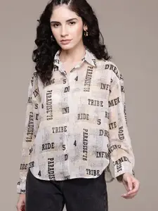 The Roadster Lifestyle Co. Relaxed Fit Printed Casual Shirt