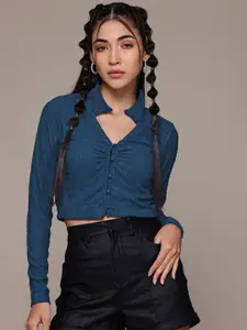 The Roadster Life Co. Shirt Style Crop Top