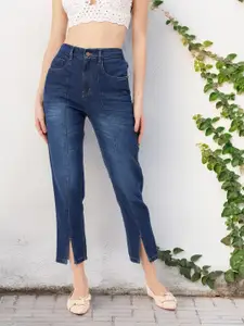 DressBerry Women Front Slit Cropped Jeans