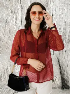 TANDUL Women Standard Self Design Casual Shirt
