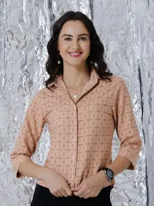 TANDUL Women Ethnic Motifs Standard Button Placket Opaque Casual Shirt