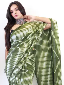 KALINI Ready To Wear Tie and Dye Poly Georgette Saree