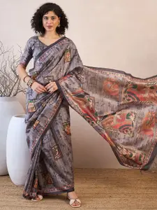 Saree mall  Ready to wear Ethnic Motifs Silk Blend Baluchari Sarees