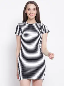 Global Republic Striped Cotton T-shirt Mini Dress