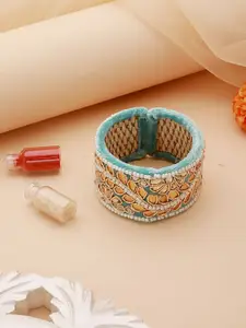 Jazz and Sizzle Beaded Bangle Style Tassels Bhabhi Rakhi With Roli Chawal