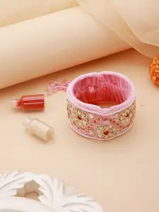 Jazz and Sizzle Beaded Bangle Style Tassels Wraparound Bhabhi Rakhi With Roli Chawal