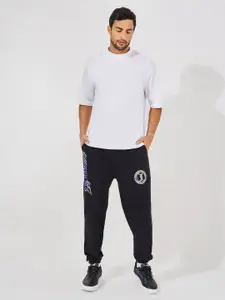 Styli Men Varsity Printed Elasticated Hem Oversized Joggers