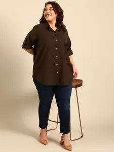 The Pink Moon Women Solid Opaque Semiformal Shirt