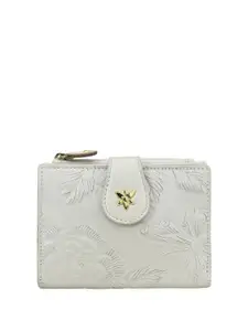Anuschka Women Floral Leather Two Fold Wallet
