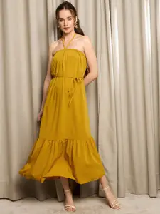 Marie Claire Shoulder Straps Fit and Flare Maxi Dress