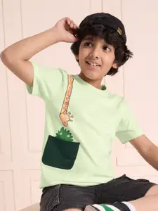 The Souled Store Boys Graphic Printed Round Neck Cotton T-Shirt